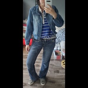 The Style Between Us Large Denim Button Up Jacket